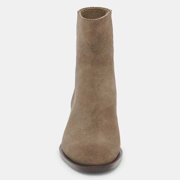 NEW DOLCE VITA Suede Linny H2o Heel Booties olive for women 563tn - Picture 5 of 10